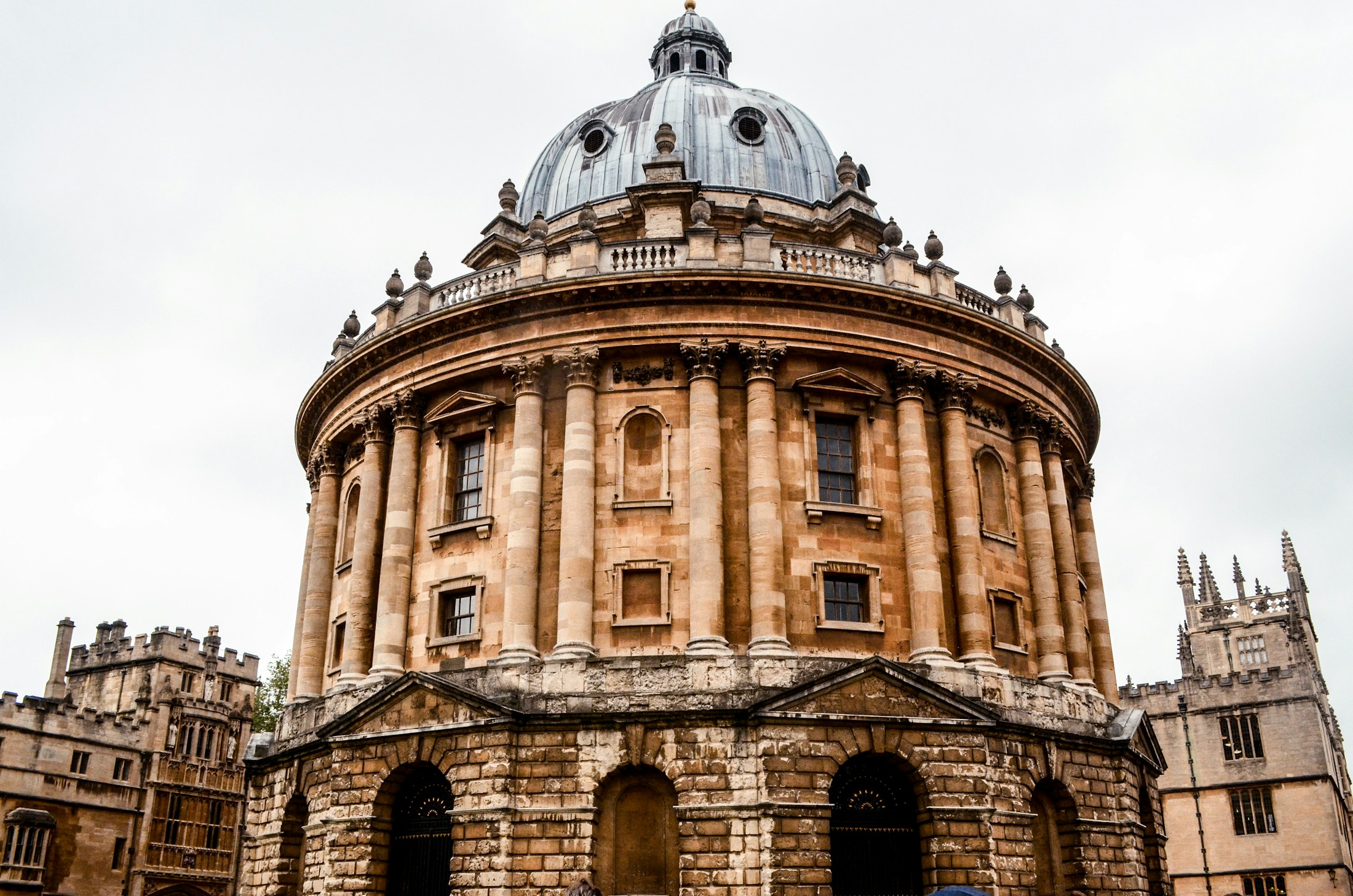 The Radcliffe Camera and historic stone buildings in Oxford